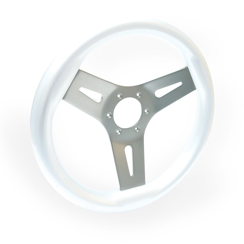 MGWALW - Livorsi Mega Grip marine steering wheel, soft touch white