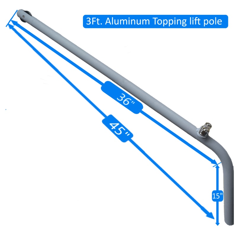 Topping Lift Pole- Aluminum Powder coated