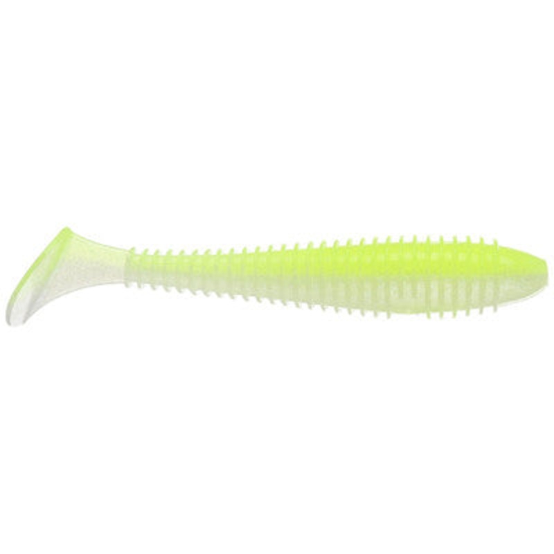 Keitech Fat Swing Impact 3.8" - Chart Back Pearl  6pk
