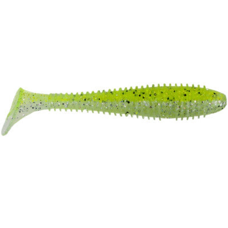 Keitech Fat Swing Impact 3.8" - Chartreuse Flash  6pk