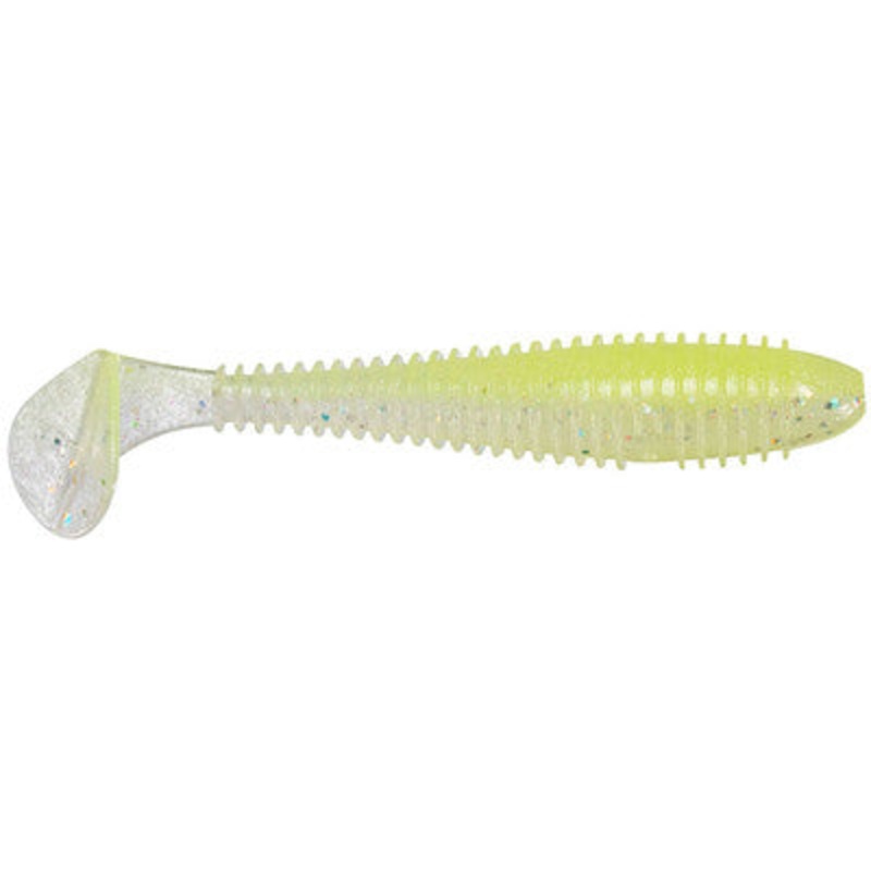 Keitech Fat Swing Impact 3.8" - Chartreuse Shad  6pk