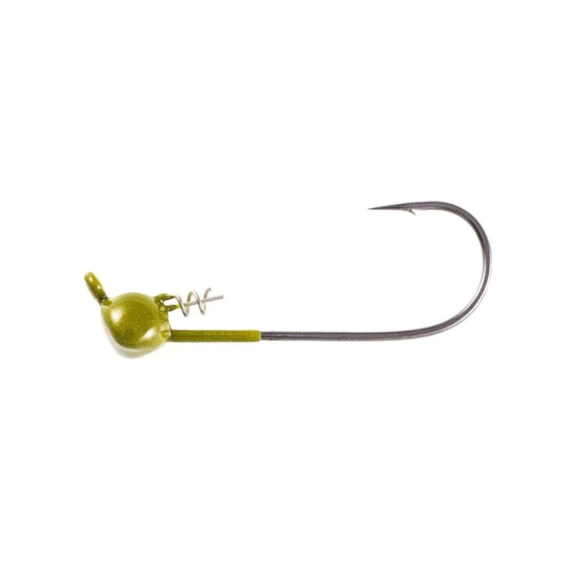 Owner Ultra Head Shaky Jig 1/8oz 4/0 - Green Pumpkin 4pk