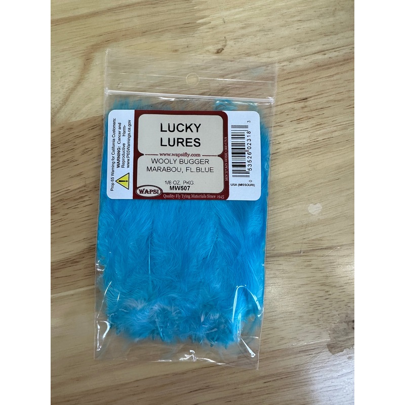 Wapsi Wooly Bugger Marabou - FL. Blue 1/8oz