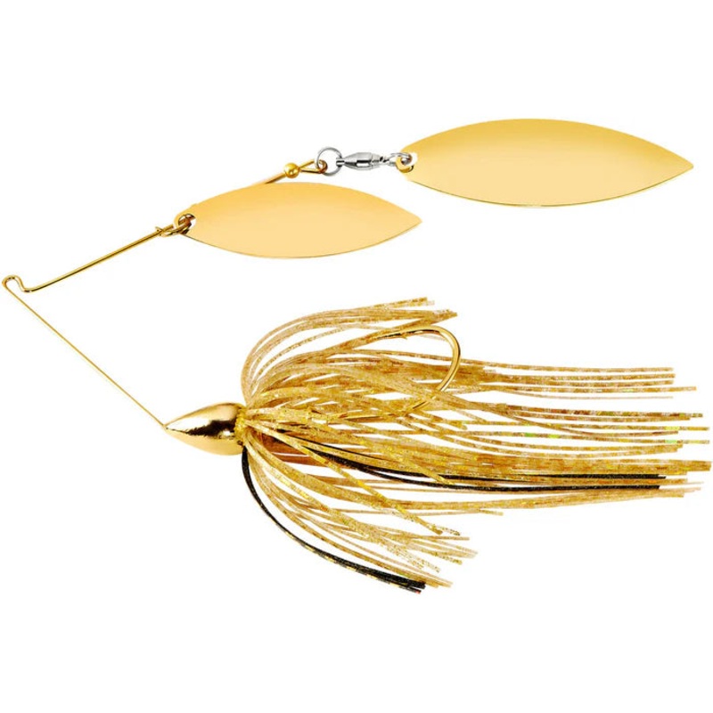 War Eagle Double Willow Gold Frame Spinner Bait 1/2oz - Gold Shiner