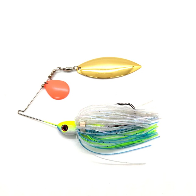 Delta Lures Spinnerbait 3/8oz Orange Colorado Willow Delta Shad