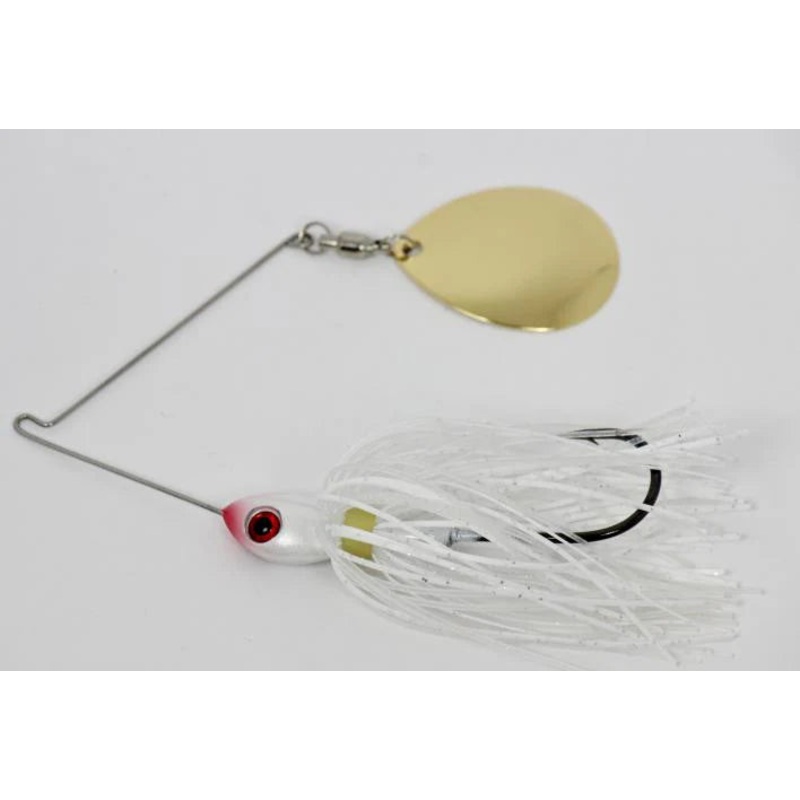 Delta Lures Spinnerbait 3/8oz Single Colorado White Rubber