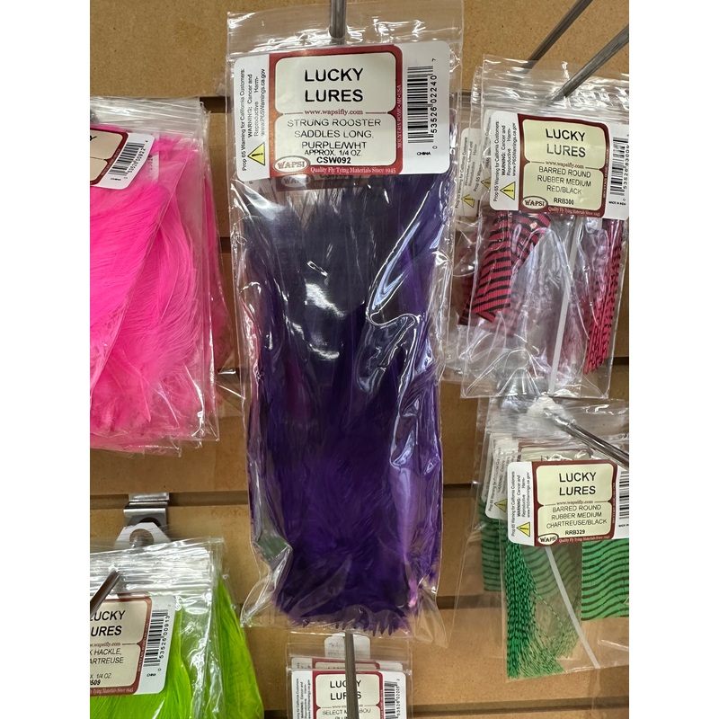 Wapsi Strung Rooster Saddles Long- Purple Long