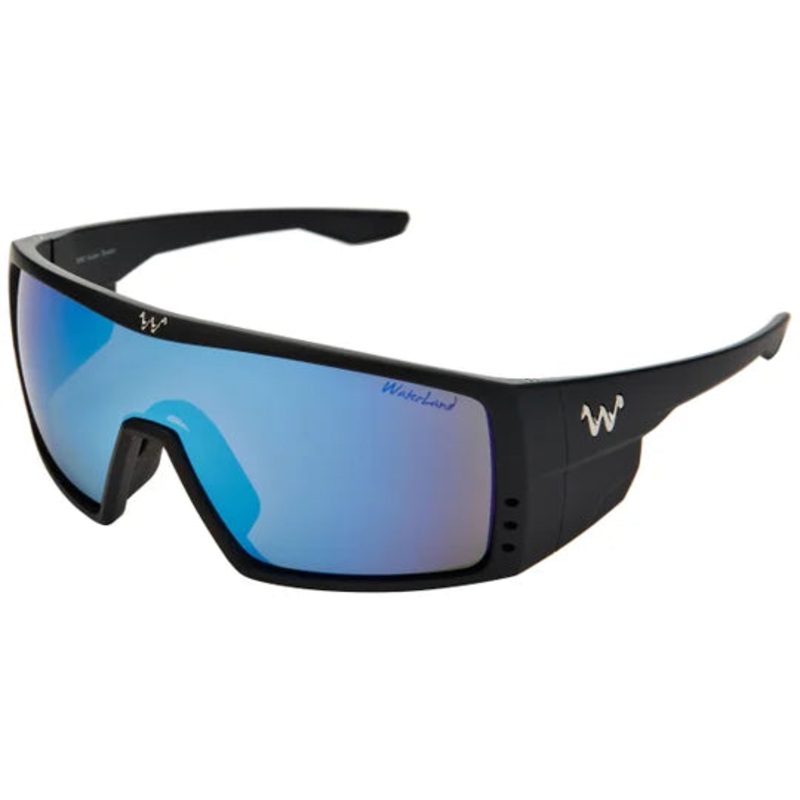 WaterLand Bedfisher Sunglasses - Matte Black - Blue Honey Mirror