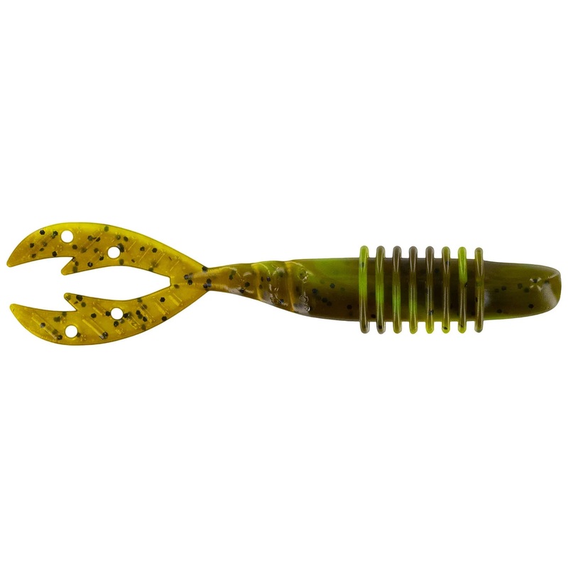 Big Bite 3.75" Kamikaze Swimon - Green Pumpkin/Chart Swirl  7pk