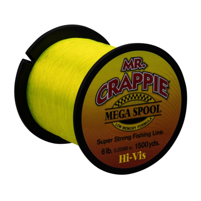 Mr. Crappie Mega Spool 6lb 1500yds - Hi Vis Yellow