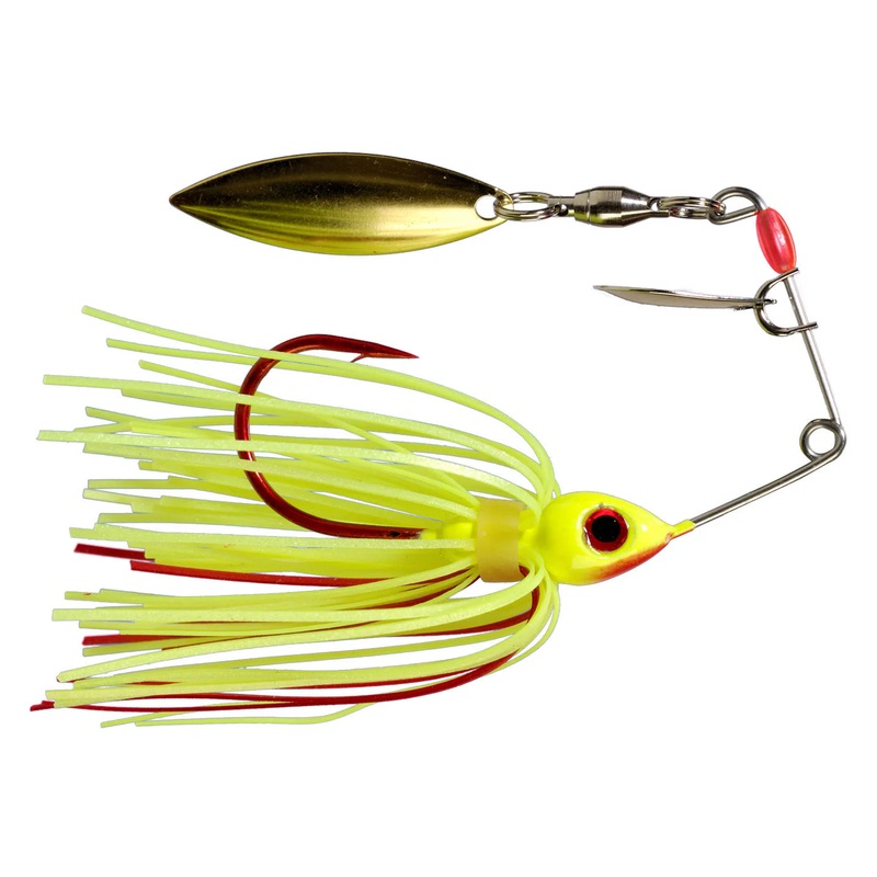 Strike King Bleeding Mini-King Spinnerbait 1/8oz - Bleeding Chartreuse