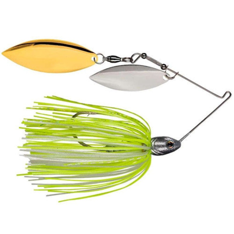 Strike King Tour Grade Spinnerbait 1/2oz Compact Willow/Willow - Chart/White