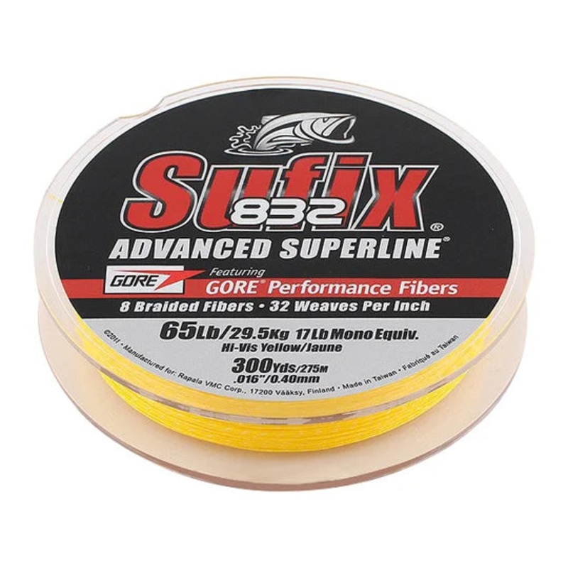 Sufix 832 Braid - Yellow 15lb 150yds