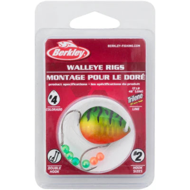 Berkley Walleye Rigs #4 Colorado Blade - Fire Tiger