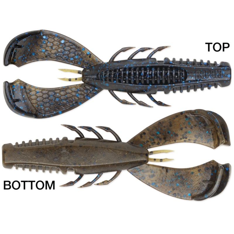 Rapala Crush City Cleanup Craw 3.5" - Black Blue Green Pumpkin  7pk