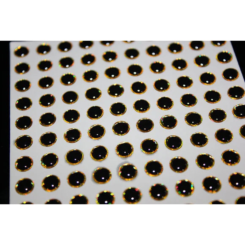 6th Sense Crush 3D Eyes - 6mm Gold 100pc