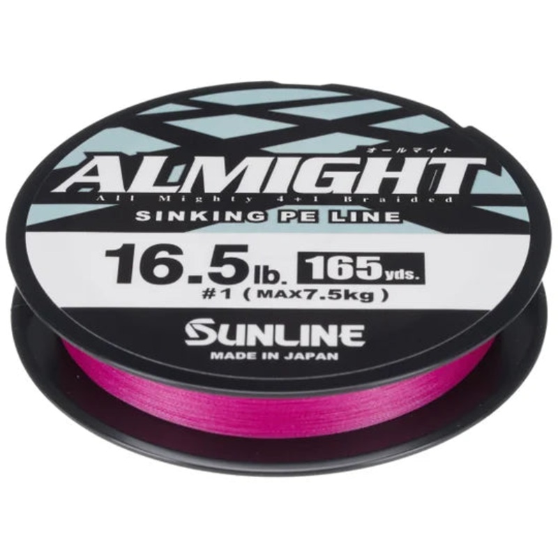 Sunline Almight Sinking Braid Pink - 16.5lbs