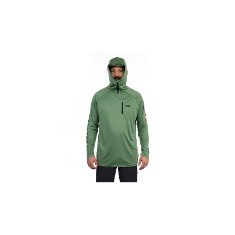AFTCO Jason Christie LS Performance Hood SM -Olive