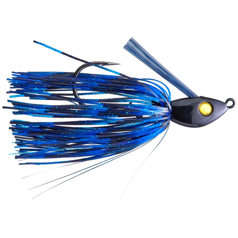 Hayabusa Lil' Schmitty Finesse Swim Jig, 1/2oz - Money Maker- Black & Blue/Blue Mylar, 1pc