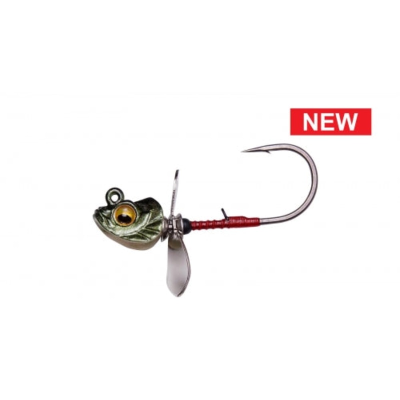 Megabass OKASHIRA SCREWHEAD (1/8oz) #3/0 - WEED KAMO II