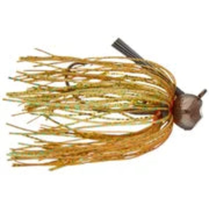 Jewel Heavy Cover Finesse Football Jig 3/8oz - Green Pumpkin/Green Flash  2pk