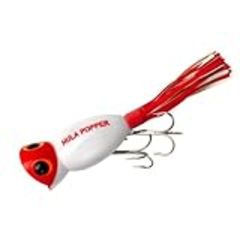 Arbogast Hula Popper 1/4 oz - White Red