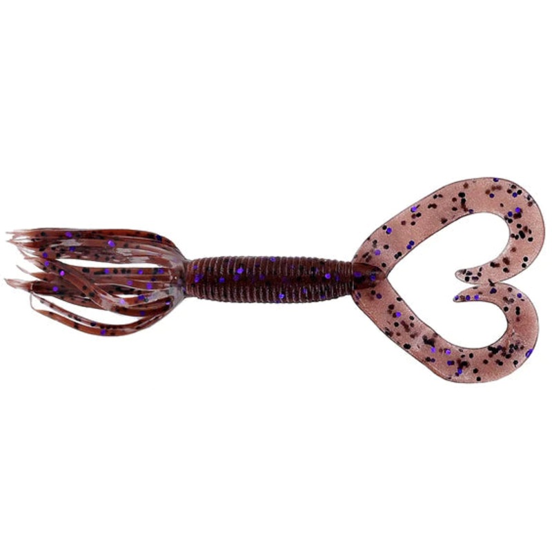 Gary Yamamoto 5'' Double Tail Hula Grub - Dirty Plum  10pk