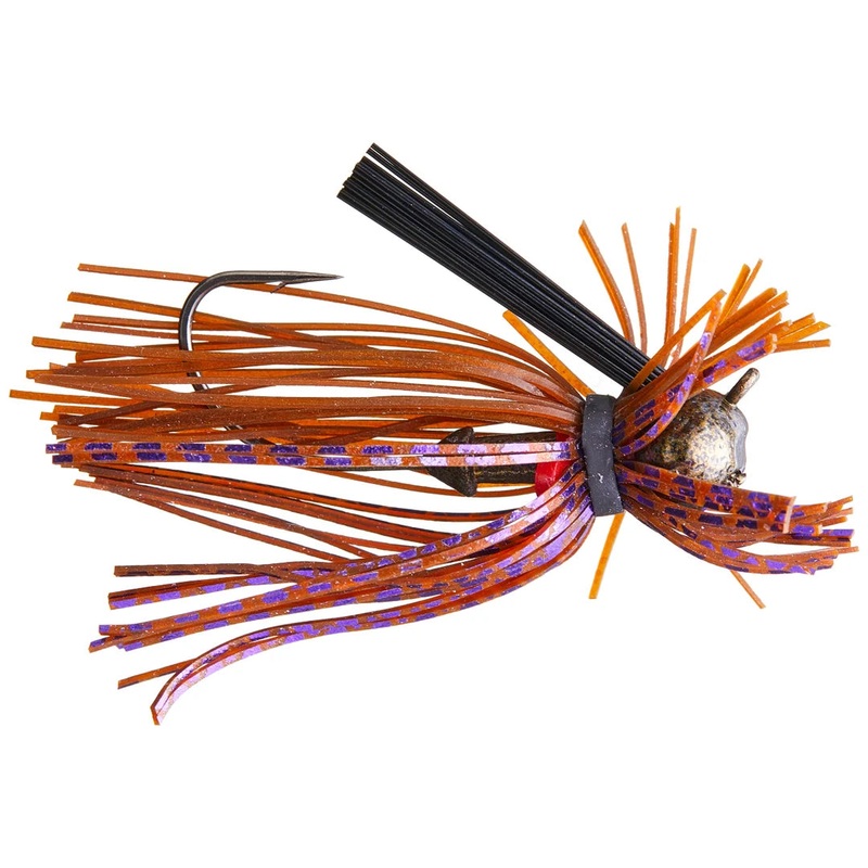 Jewel Heavy Cover Finesse Football Jig 3/8oz -  Brown Purple Flash  2pk