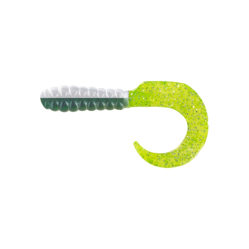 Big Bite Curl Tail Grub 4" -Tenn Shad/Chart Glitter 10pk