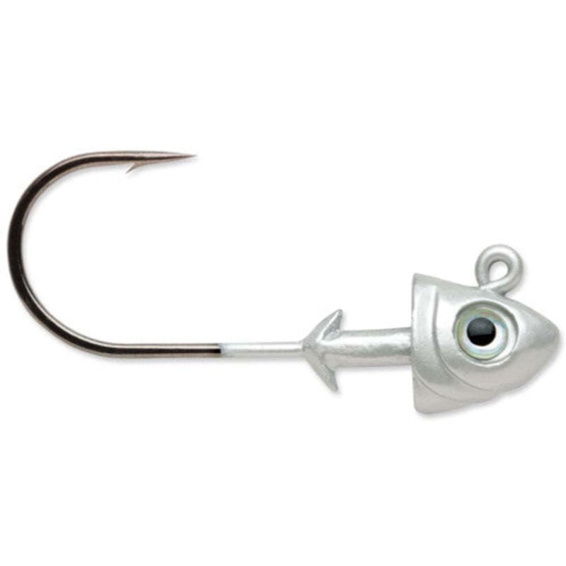 VMC Flat Shad Jig 3/8 5/0 - Metallic White 4pk