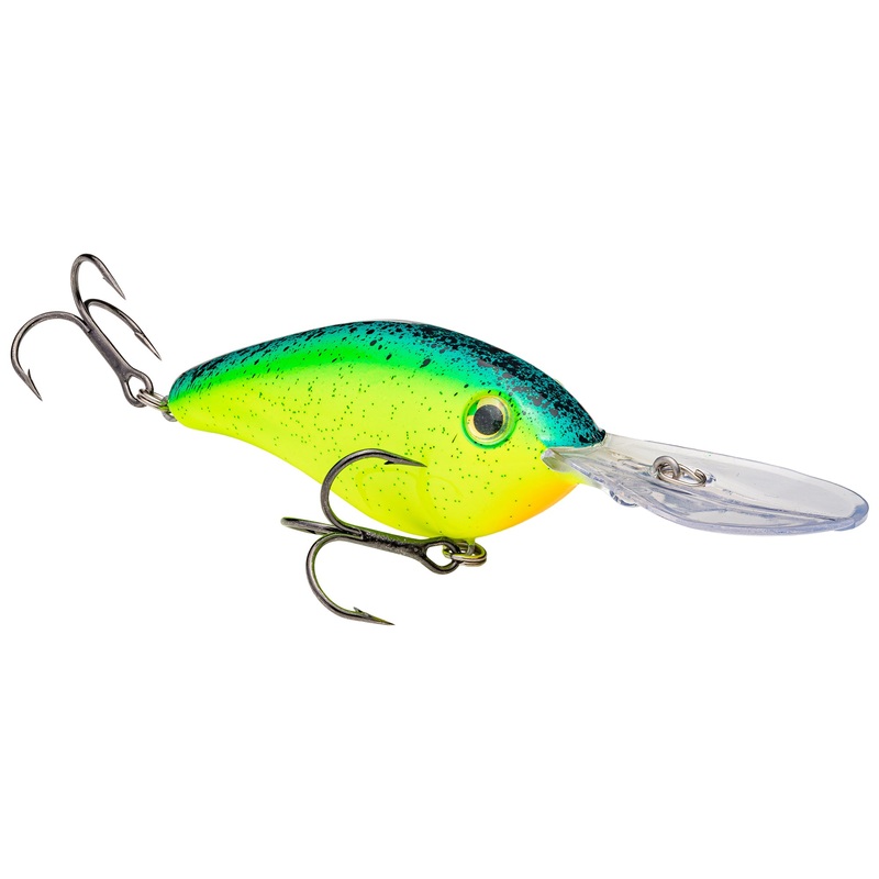 Strike King Pro Model 6XD (Extra Deep) Crankbait -Chart/Blue/Black Splatterback
