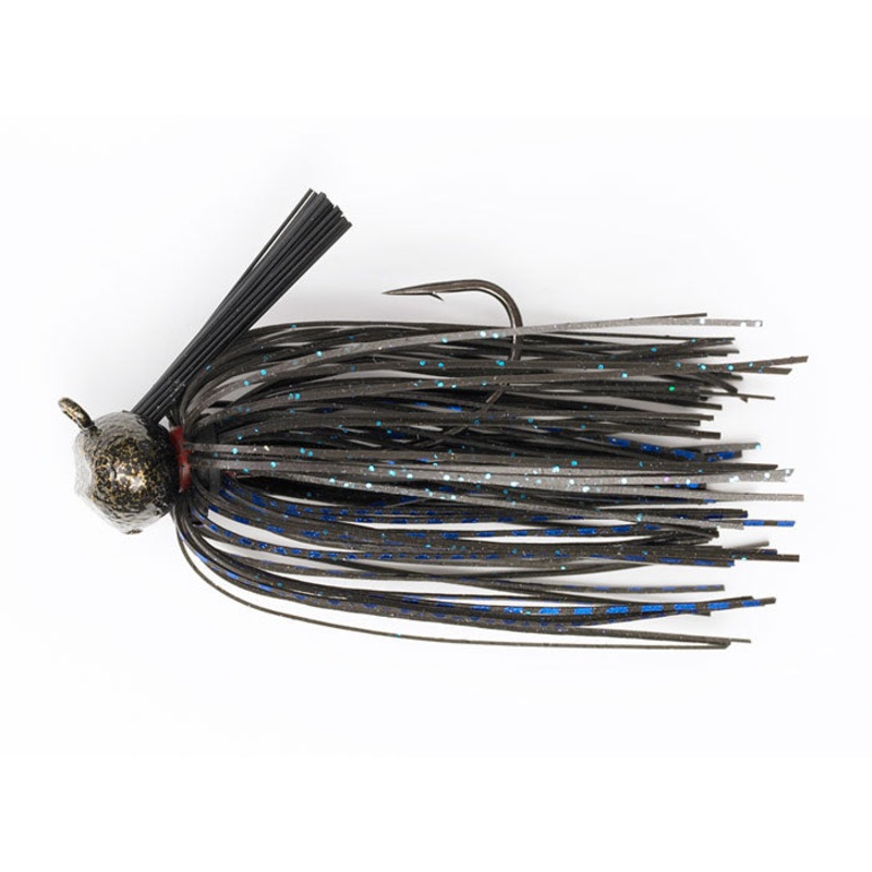Jewel Heavy Cover Football Jig 5/8oz - Black/Blue Flash 2pk