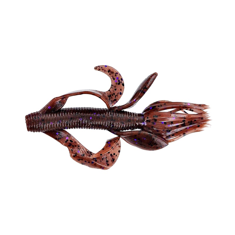 Yamamoto Kreature 4'' - Cinnamon/Blk&Purp Flk 7pk