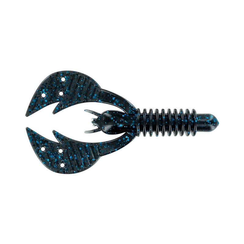 Big Bite 3.75" Kamikaze Craw - Black Blue Metal Flake