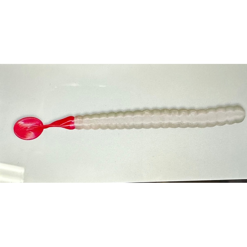 Charlie Brewers 4'' Bass Grub - Pearl/Red Tail
