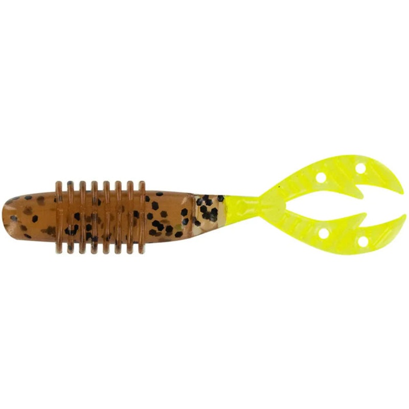 Big Bite 2.5" Kamikaze Swimon - Pumpkin Seed/Chartreuse Tail  8pk