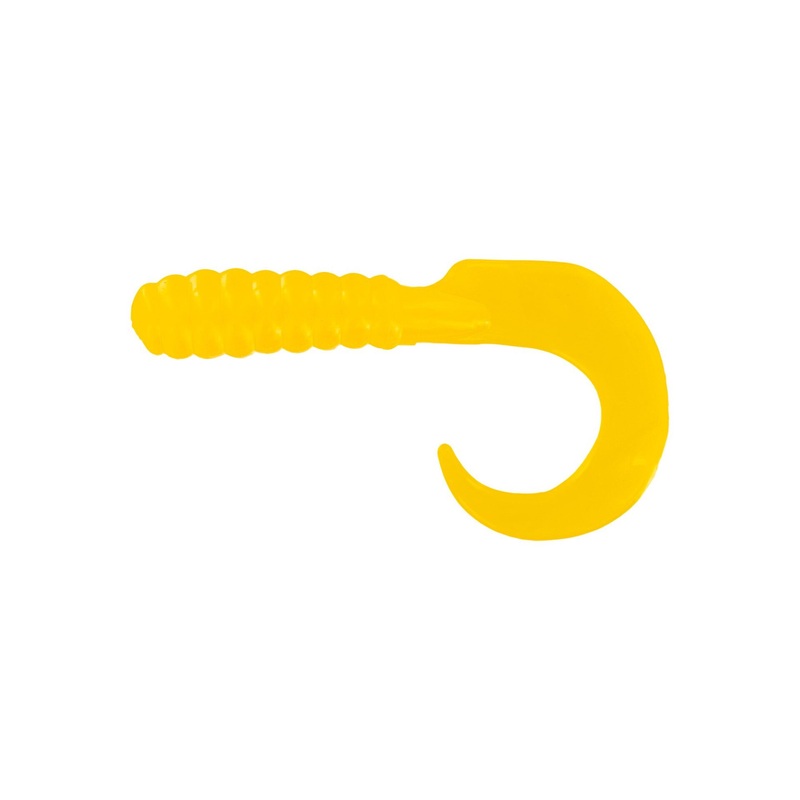 Big Bite Curl Tail Grub 3" - Yellow 10pk