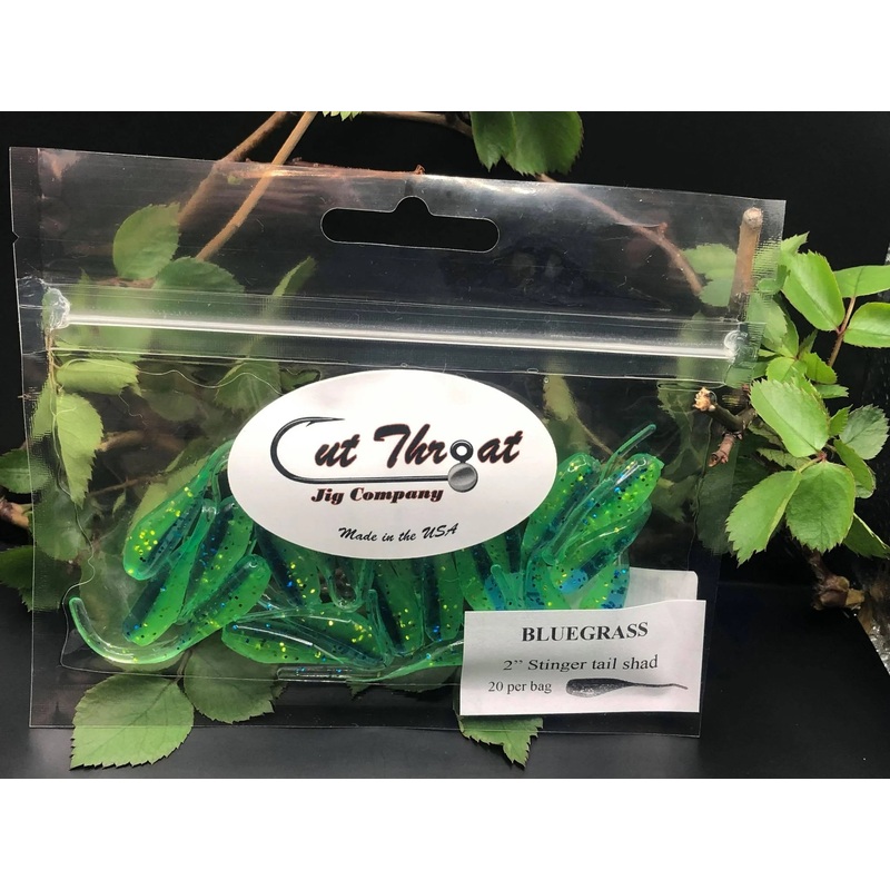 Cut Throat Crappie Crusher 2" Stinger Tail Shad - BLUEGRASS