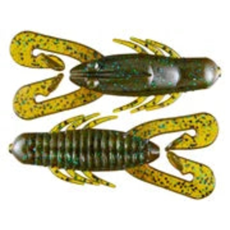 Gene Larew Hammer Craw 8pk -  Green Pumpkin Blue