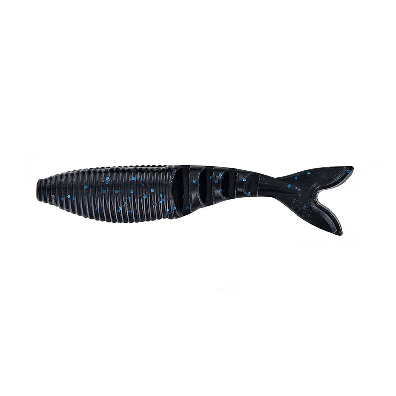 Yamamoto Zako 4'' - Black W/Lg Blue Flk 6pk