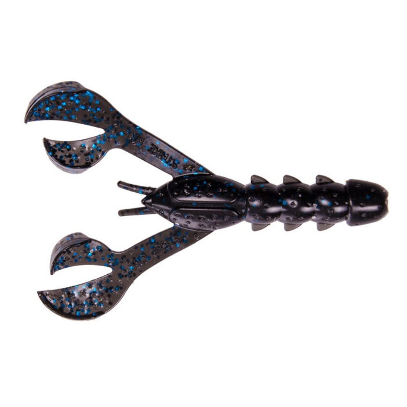 Strike King Rage Denny Brauer Craw - Black Blue Flake 7pk