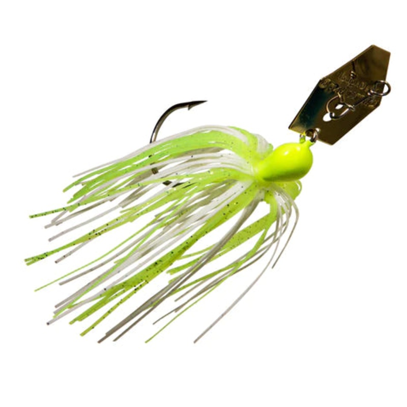 Z-Man Original Chatterbait 3/8oz - Chartreuse/White/Gold Blade