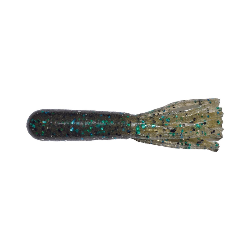 Big Bite Salt Tube 3.5" - SMOKE/MED BLK FLK/MED GRN FLK 10pk
