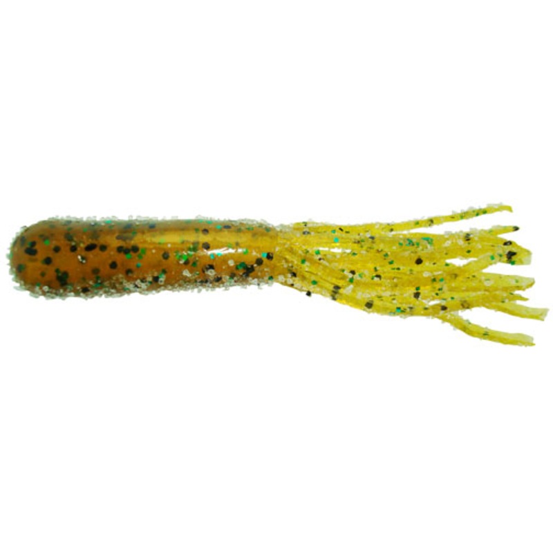Strike King Bitsy Tube - Pumpkin Grn Flk 10pk