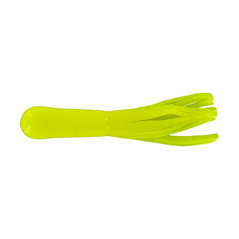 Big Bite Crappie Tube 1.75" - Opaque Chartreuse Glow 10pk