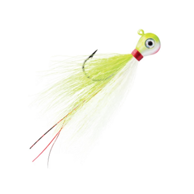 VMC Pro Series Bucktail Jig 1/2oz - Chartreuse/White  2pk