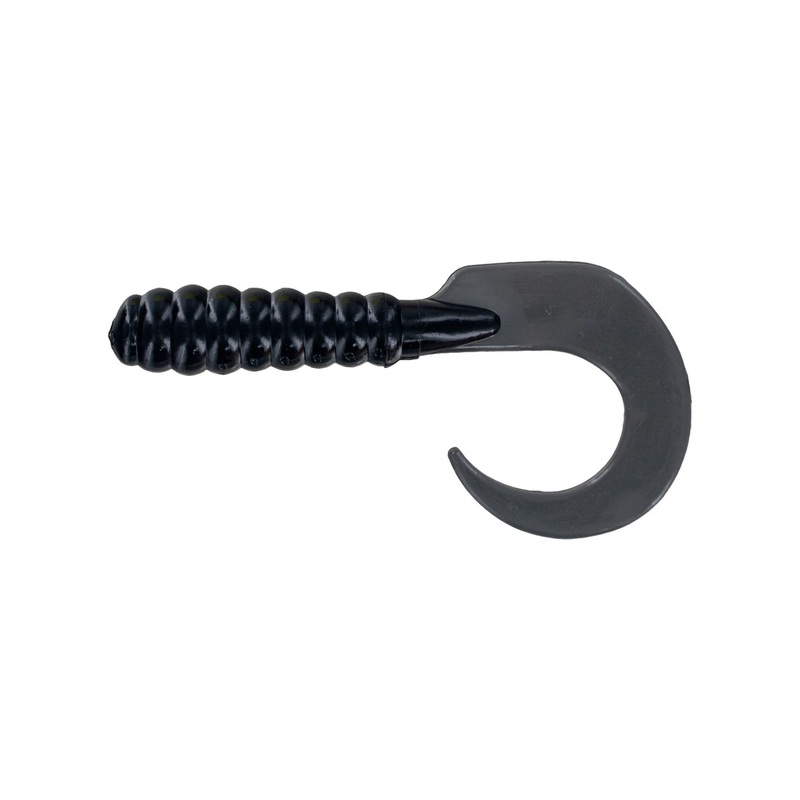 Big Bite Curl Tail Grub 3" -Black 10pk