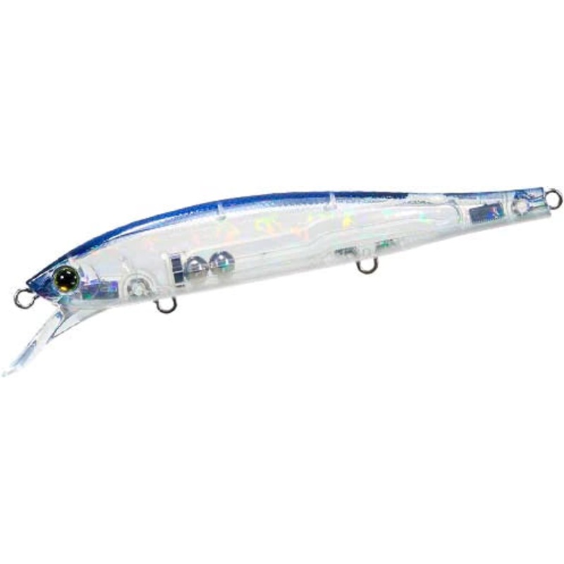 YoZuri Hardcore Minnow Flat 110sp 110mm 4 3/8" - Ghost Pro Blue