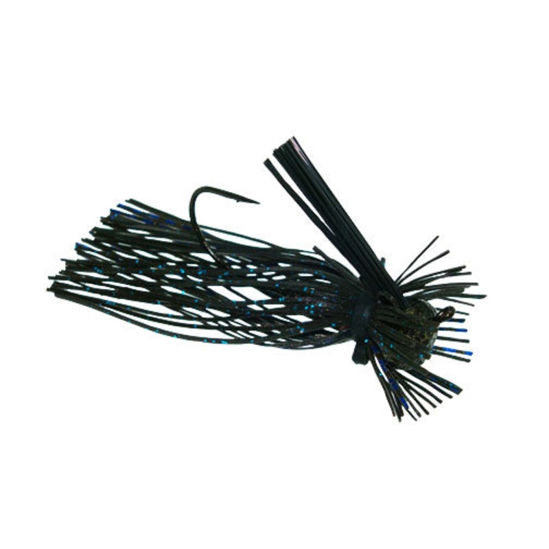 Jewel 1/2oz Football Jig - Black/Blue Flash 2pk
