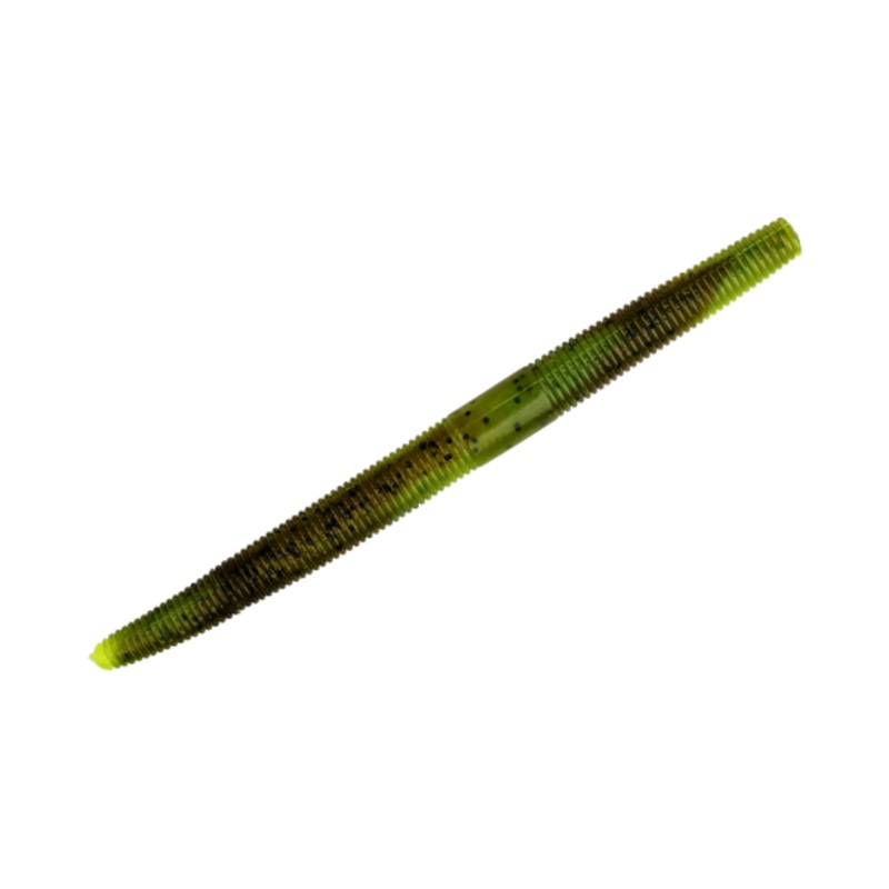 Strike King Shim-E-Stick - Green Pumpkin Chartreuse Swirl 7pk
